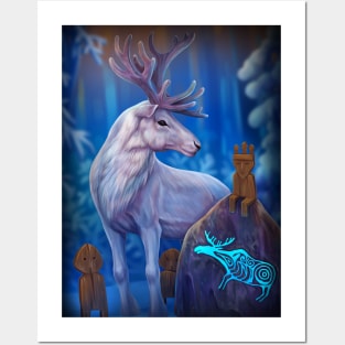 Deer and sevens Posters and Art